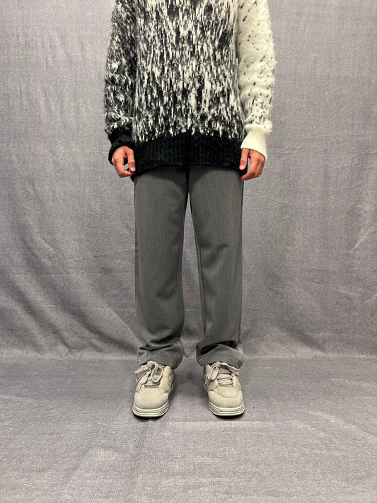 PANTALONI LOOSE FIT GRIGI CON VITA ELASTICIZZATA