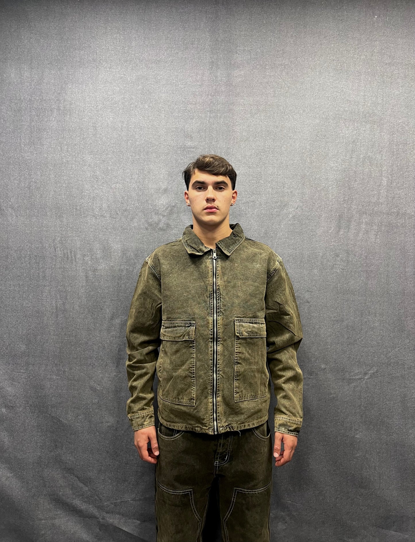 COORDINATO CARPENTER VERDE ACID WASH