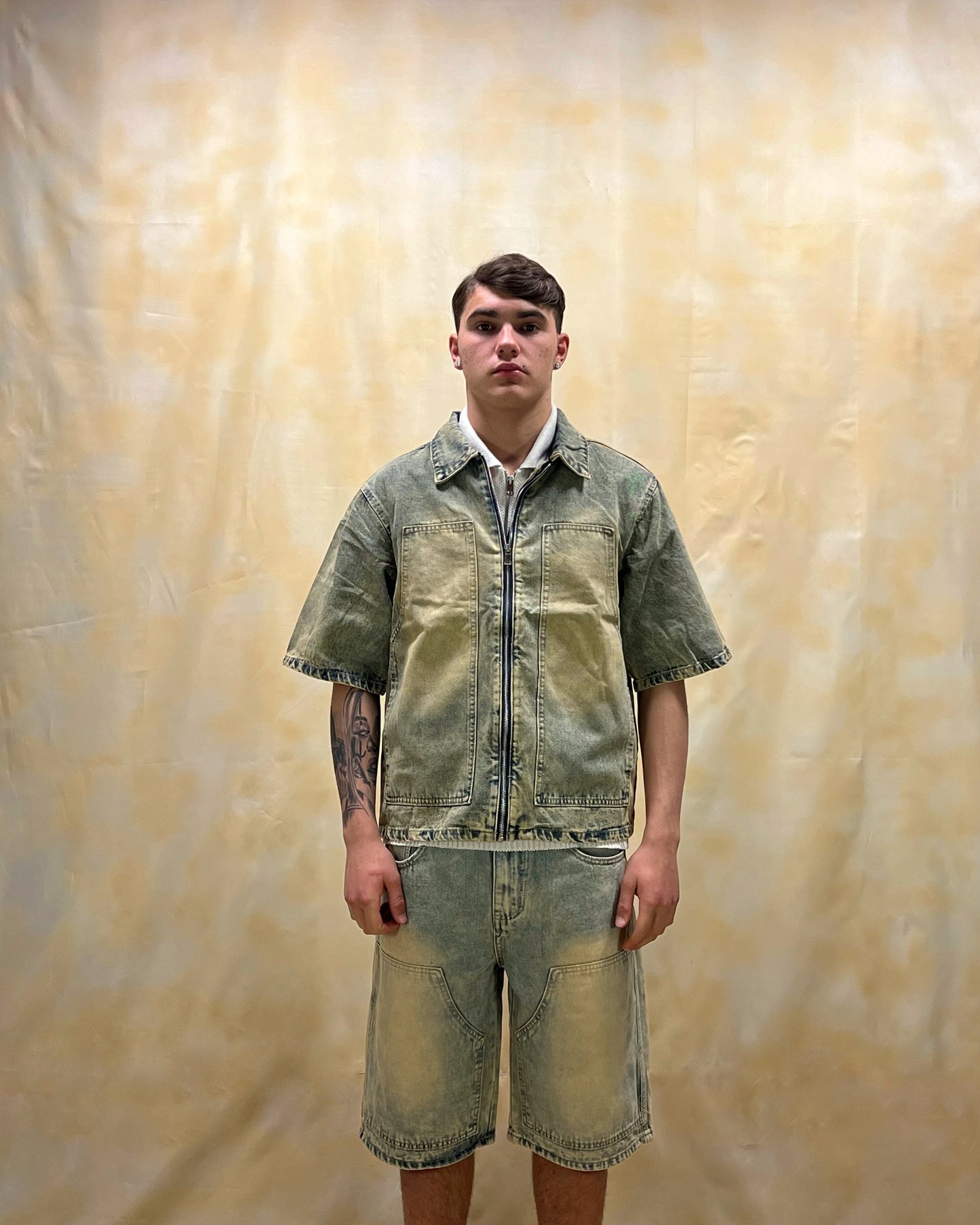 COORDINATO CARPENTER IN DENIM LAVAGGIO SABBIATO