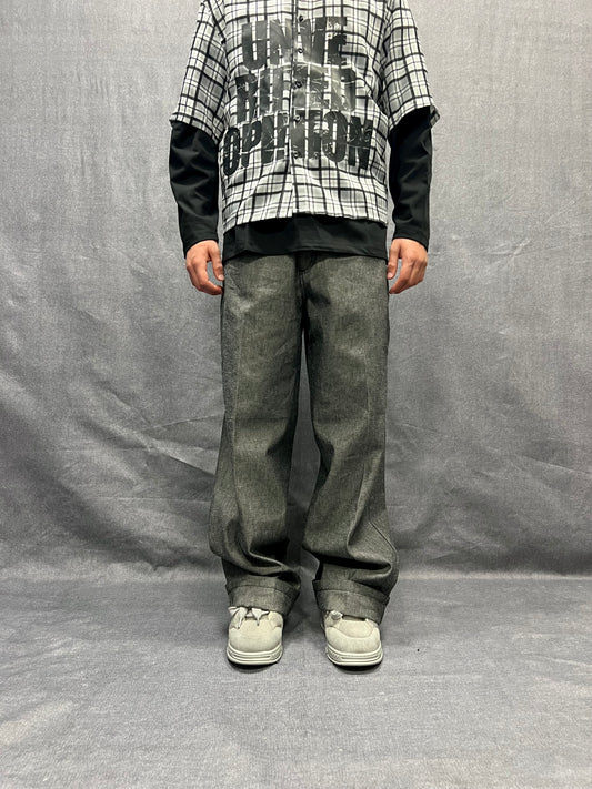 JEANS BAGGY FIT GRIGI RAW DENIM