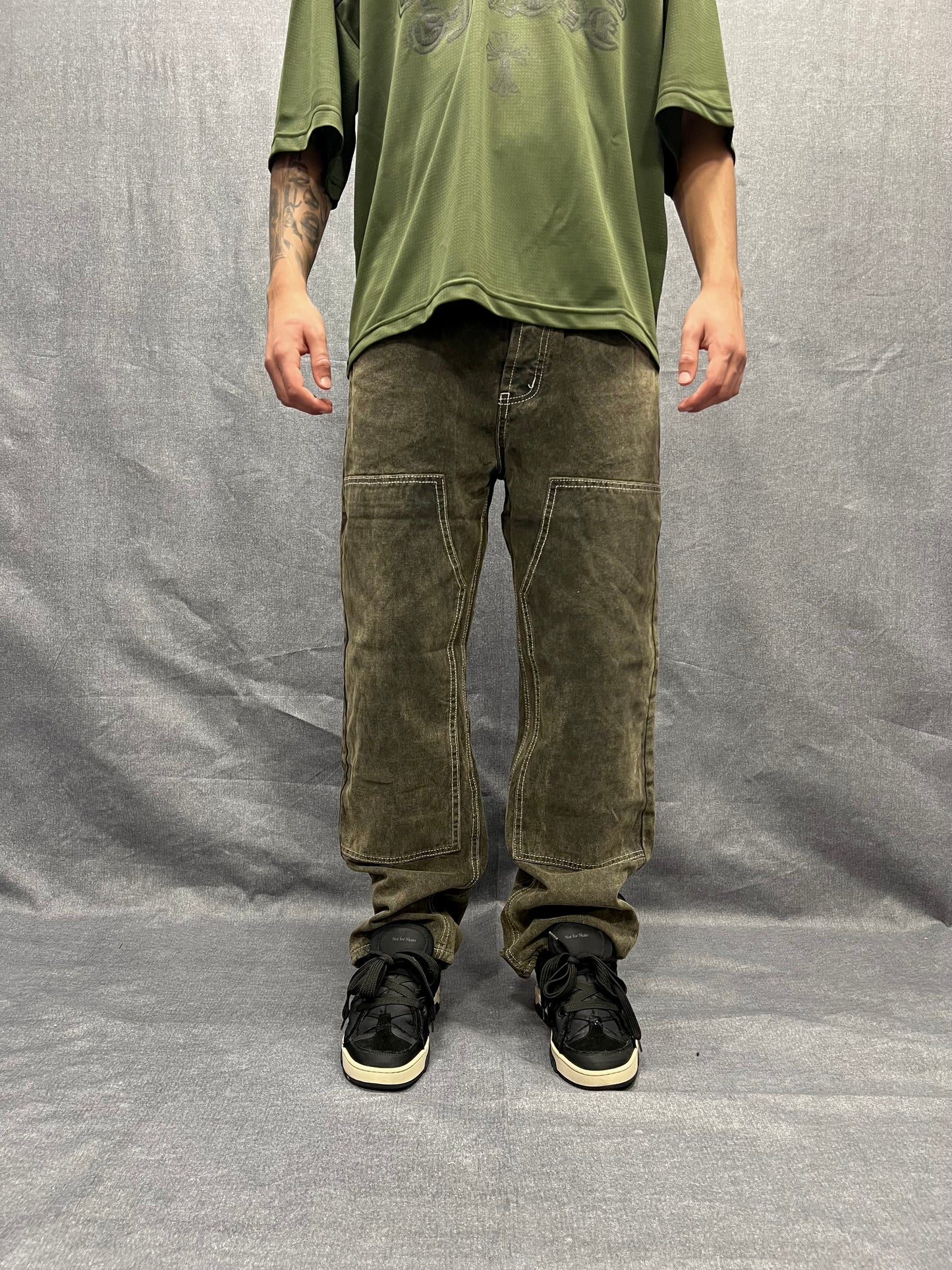 COORDINATO CARPENTER VERDE ACID WASH