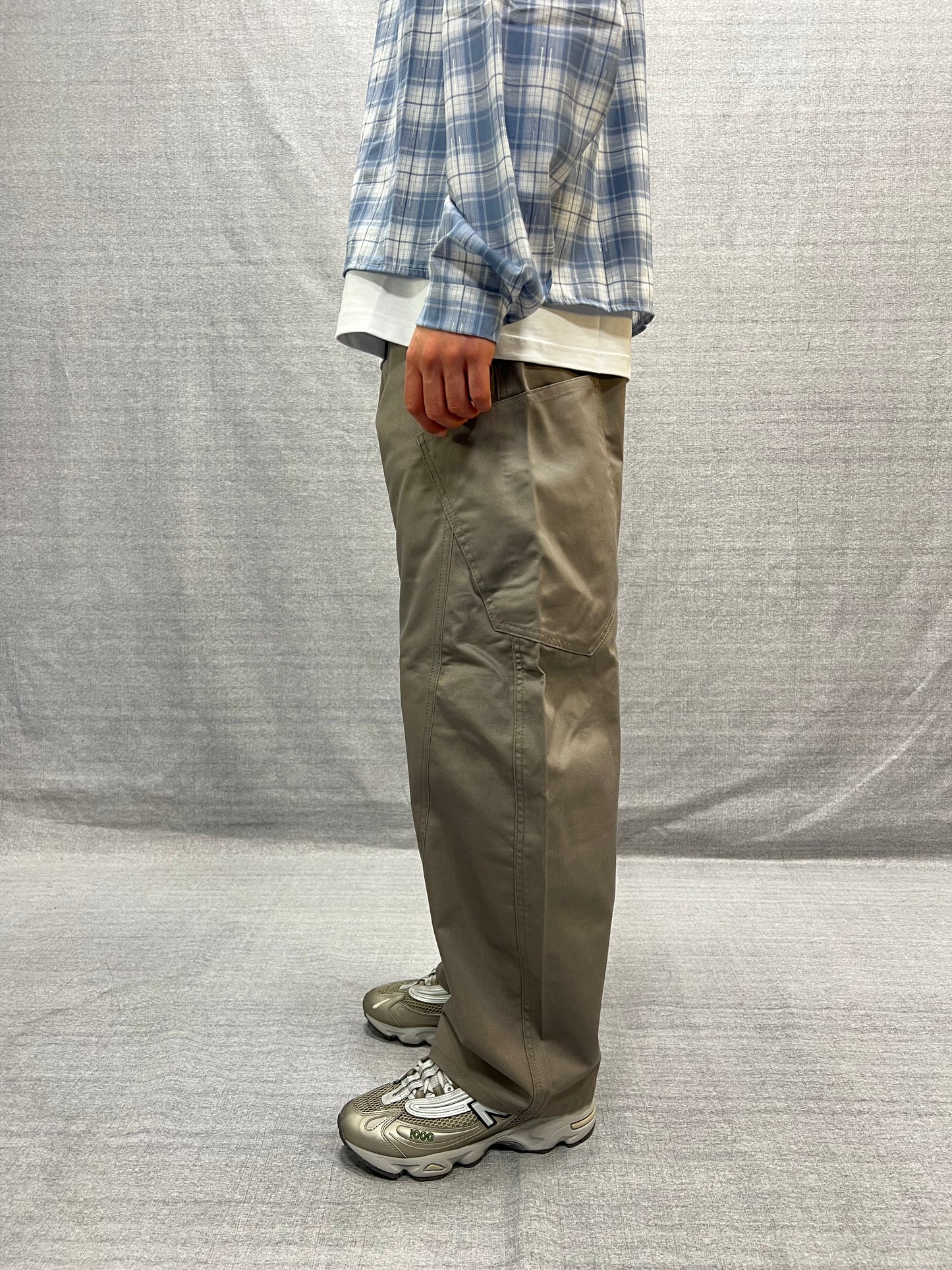 PANTALONI BALLON FIT GRIGI IN COTONE