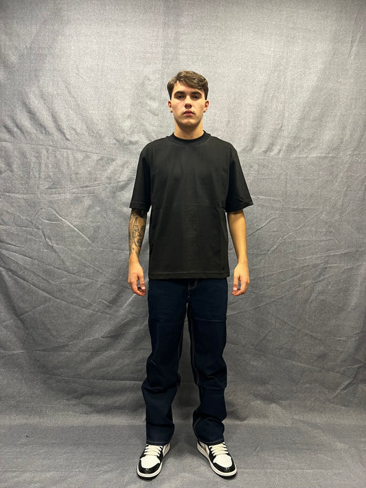 T-SHIRT BOXY FIT NERA MEDIUM WEIGHT