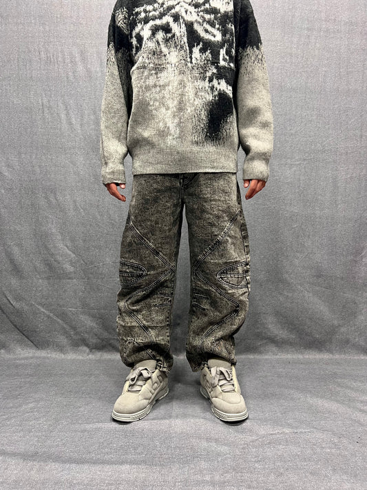 JEANS BALLOON FIT GRIGI LAVAGGIO STONE