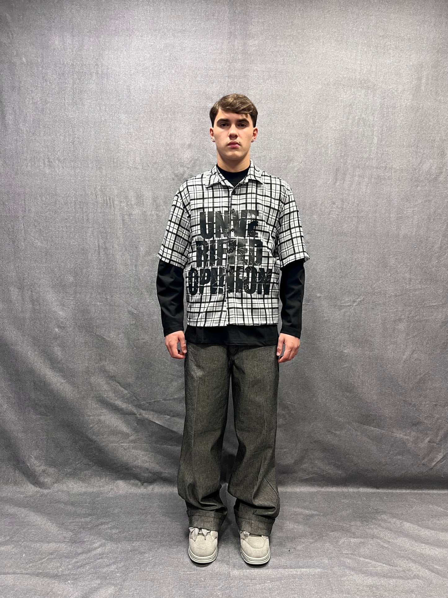 JEANS BAGGY FIT GRIGI RAW DENIM