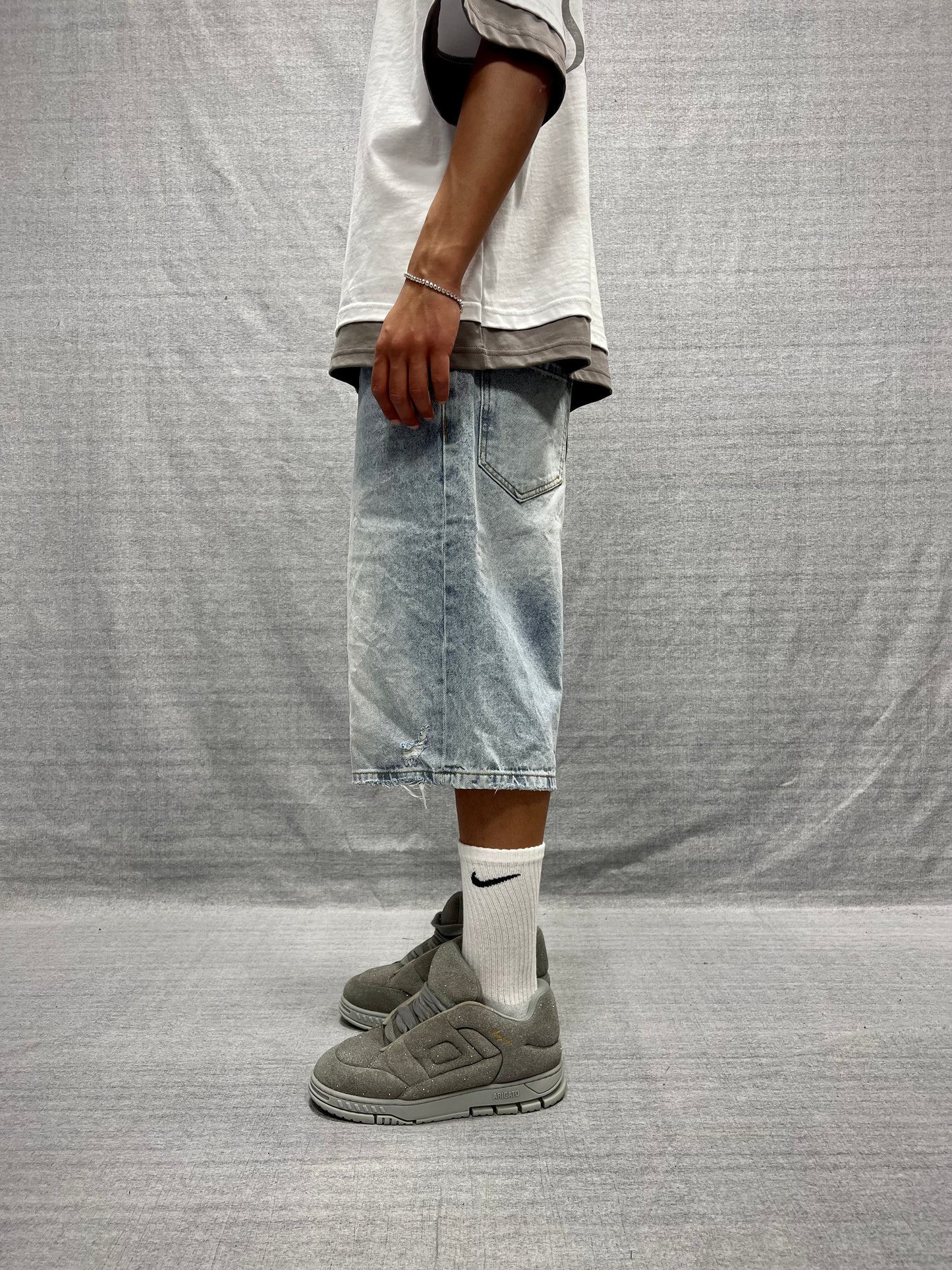 BERMUDA JORTS BLU INDACO CHIARO LAVAGGIO STONE