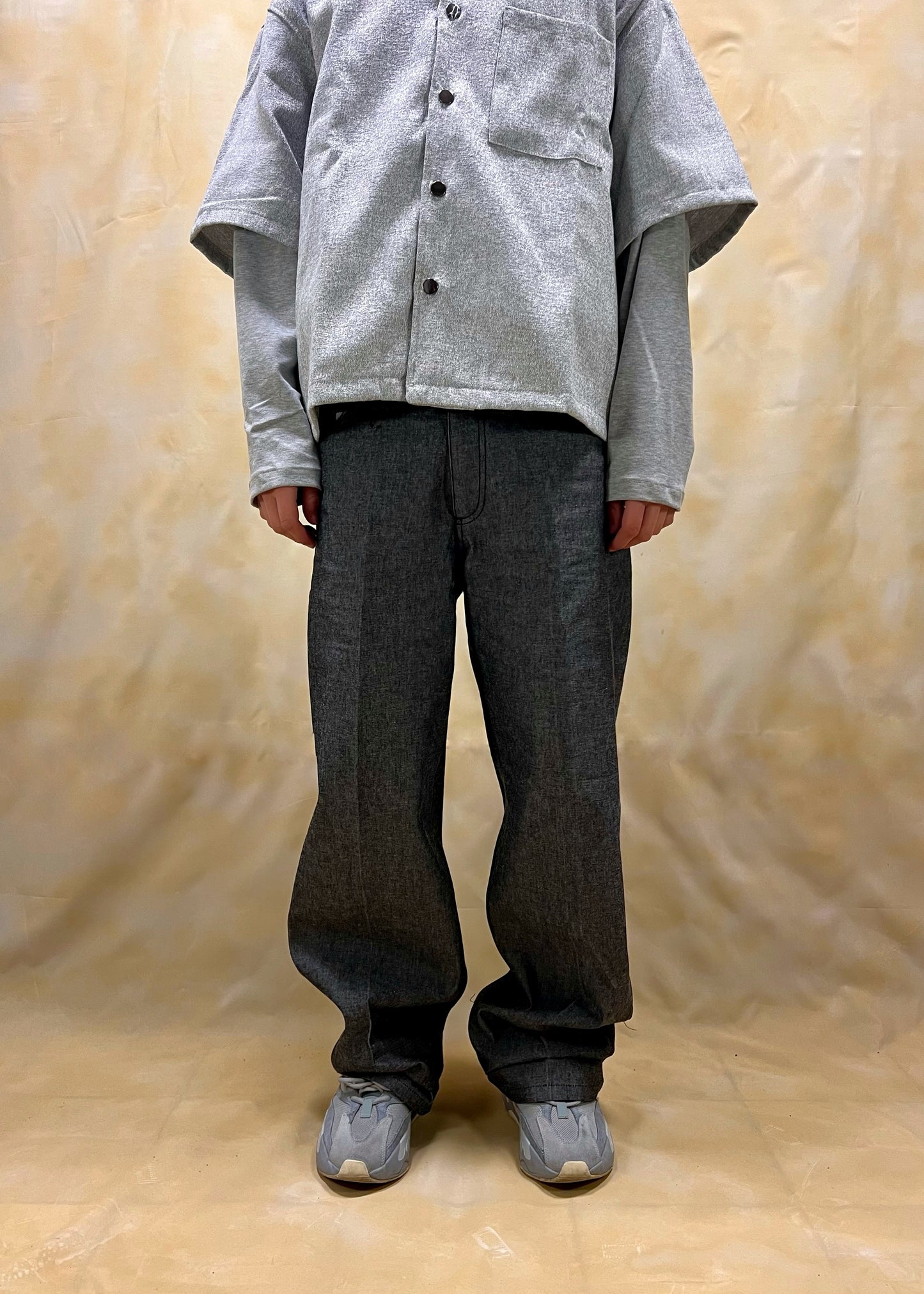 JEANS BAGGY FIT GRIGI LAVAGGIO ZERO