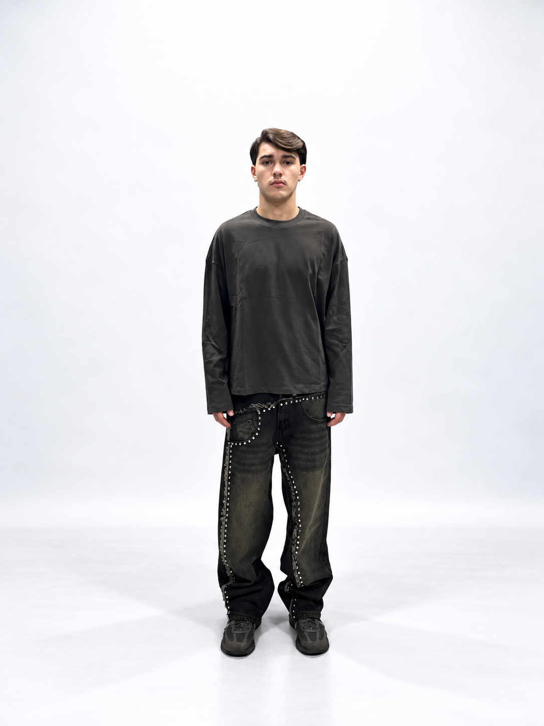 T-SHIRT LONGSLEEVE BOXY FIT TESTA DI MORO