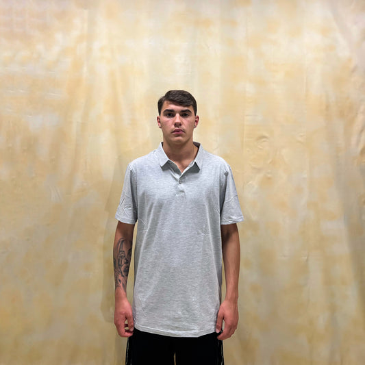 POLO BOXY FIT GRIGIA IN PIQUÉ