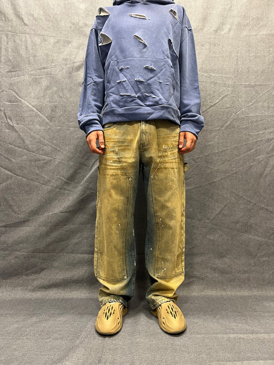 JEANS CARPENTER BAGGY FIT LAVAGGIO SABBIATO CON DETTAGLI