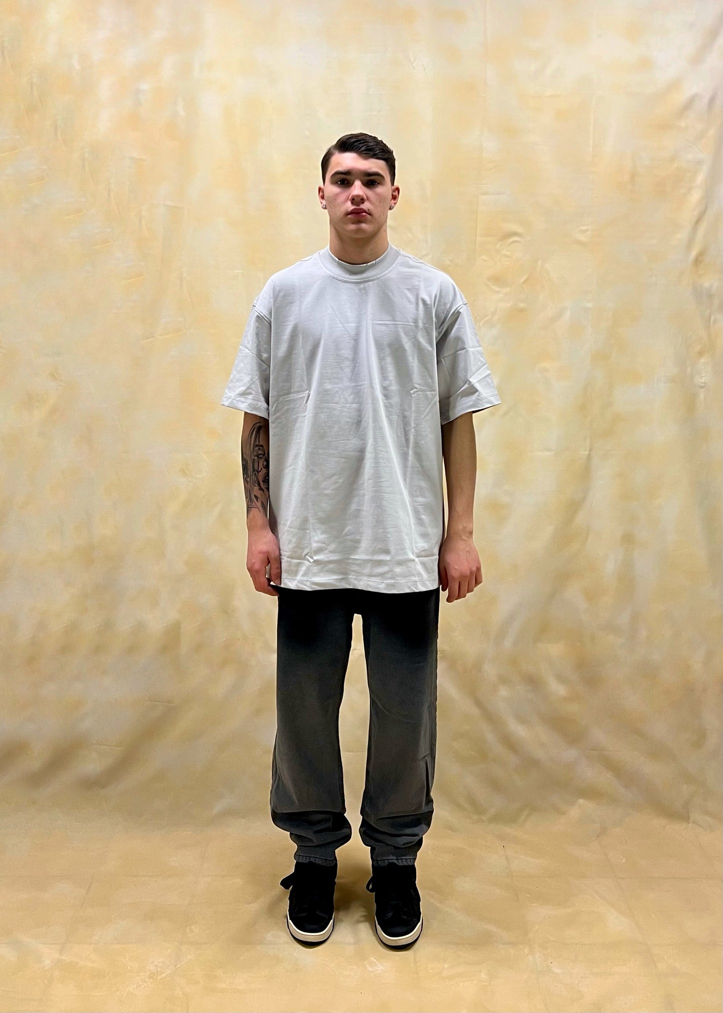 T-SHIRT BOXY FIT GRIGIO PIETRA HEAVY WEIGHT