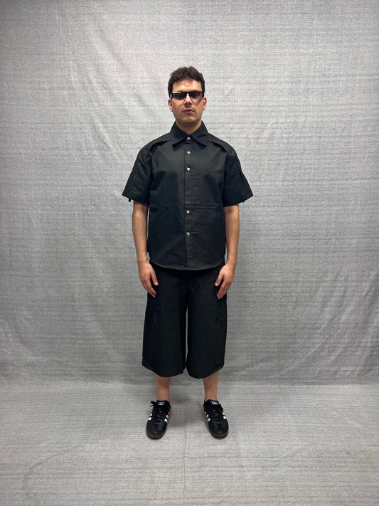 COORDINATO RELAXED FIT NERO IN DENIM LAVAGGIO ZERO