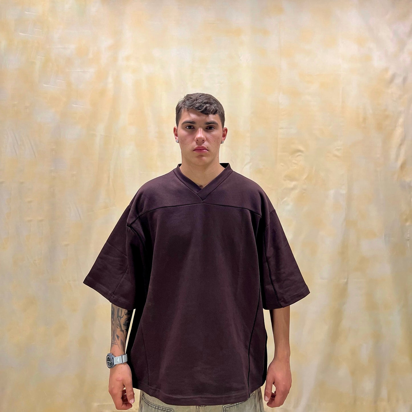 T-SHIRT BOXY FIT MOCHA FOOTBALL AMERICANO