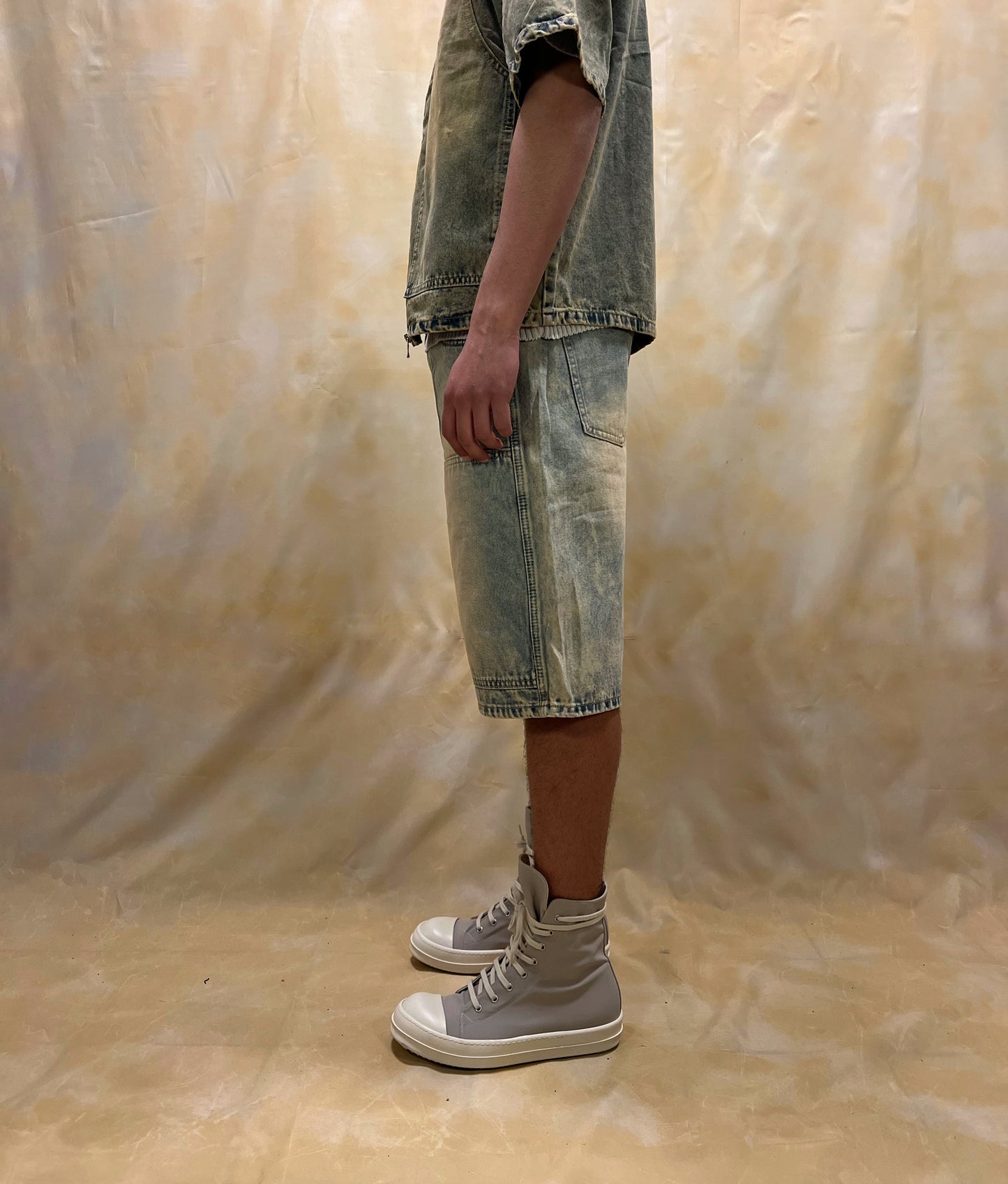 COORDINATO CARPENTER IN DENIM LAVAGGIO SABBIATO