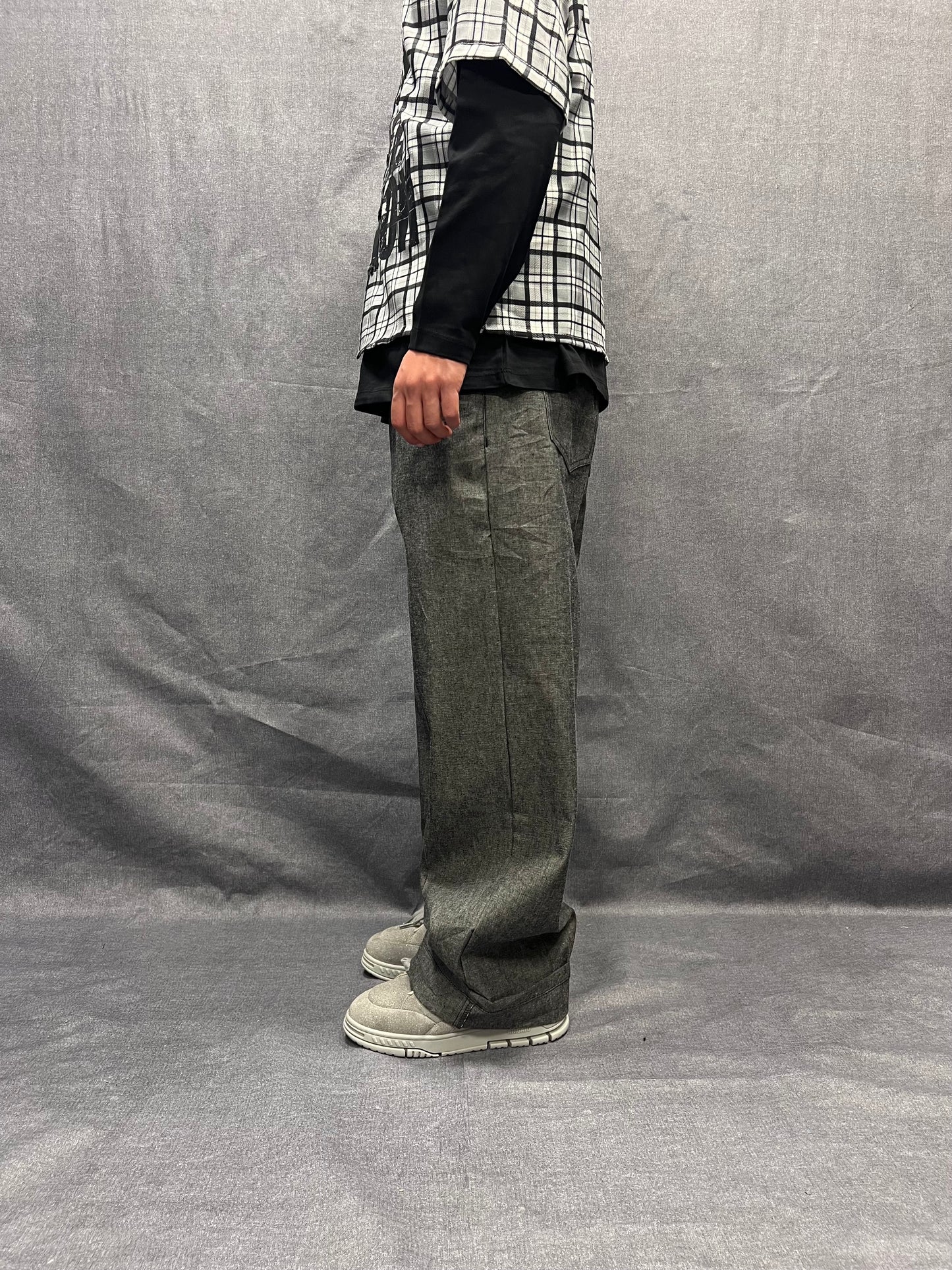 JEANS BAGGY FIT GRIGI RAW DENIM