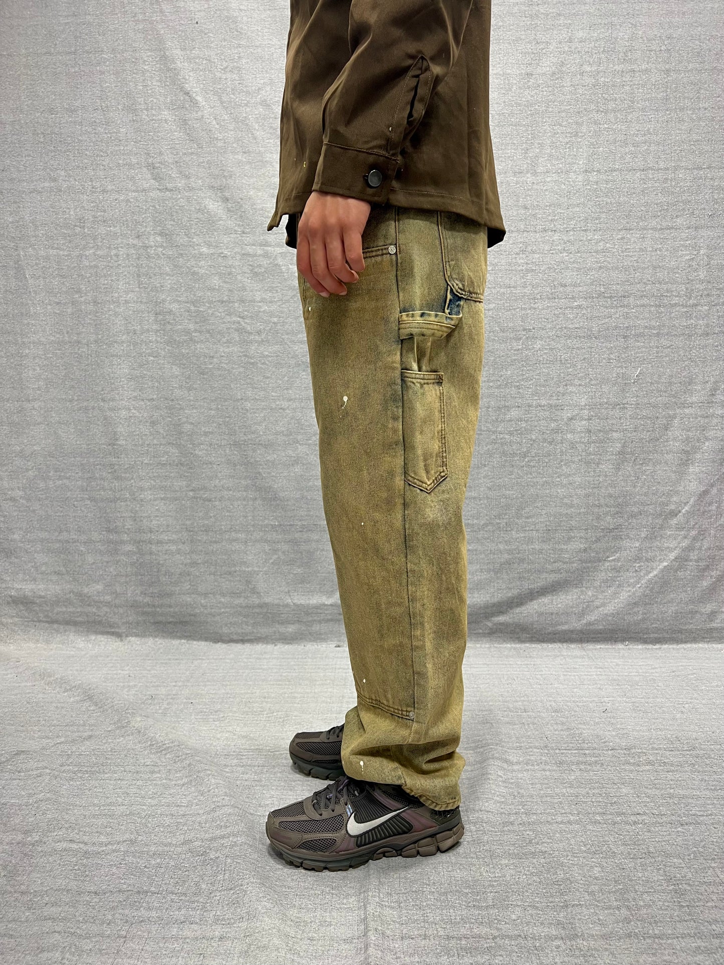 JEANS CARPENTER BAGGY FIT BEIGE LAVAGGIO SABBIATO