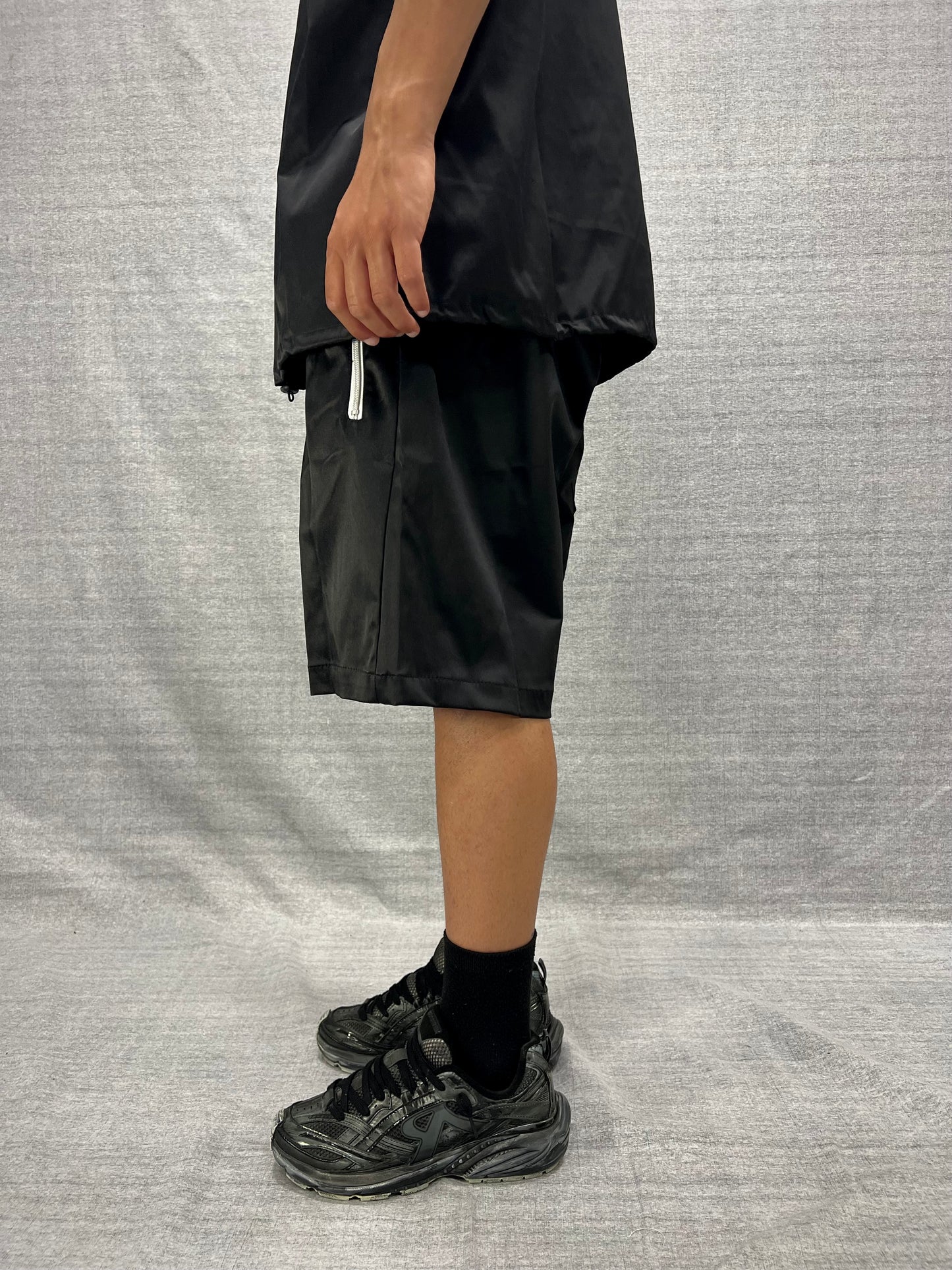 COORDINATO RELAXED FIT NERO IN TESSUTO DI COTONE MERCERIZZATO