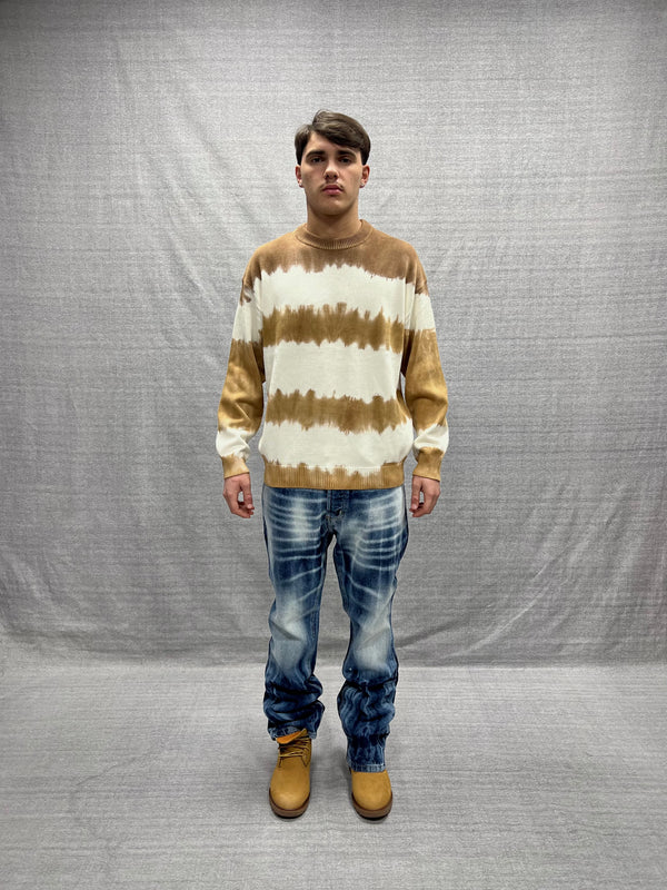 JEANS FLARE FIT BLU INDACO MEDIO LAVAGGIO STONE