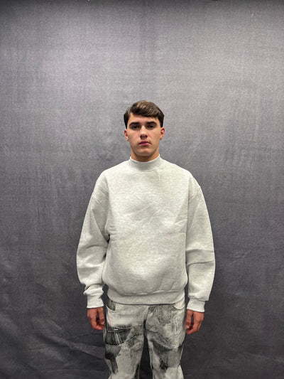 FELPA CREW NECK BOXY FIT GRIGIA