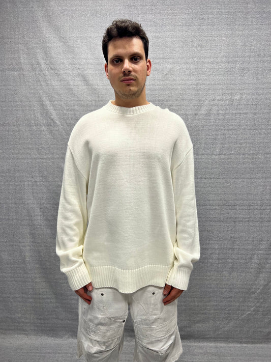 MAGLIONE BOXY FIT BIANCO STRUTTURATO