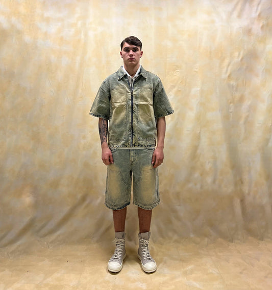 COORDINATO CARPENTER IN DENIM LAVAGGIO SABBIATO