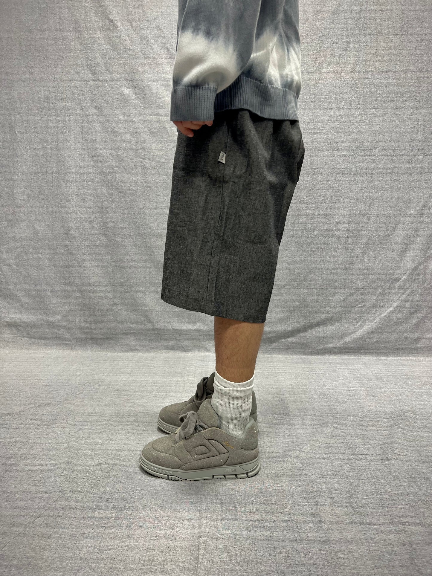 BERMUDA JORTS GRIGI RAW DENIM