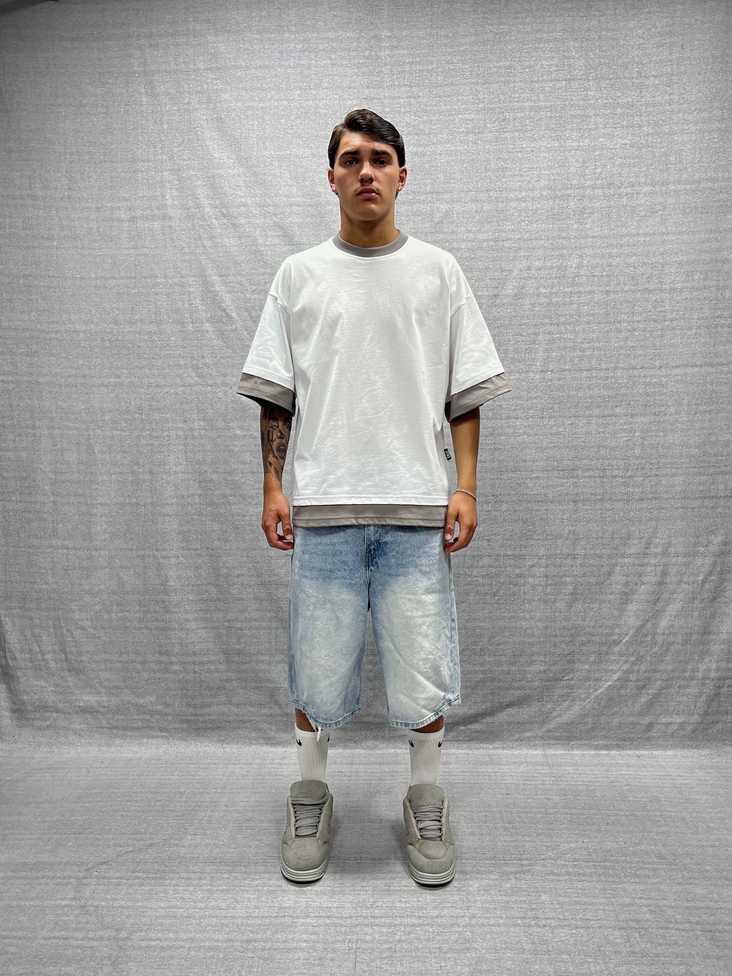 BERMUDA JORTS BLU INDACO CHIARO LAVAGGIO STONE