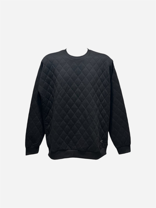 FELPA OVERSIZE FIT NERA TRAPUNTATA