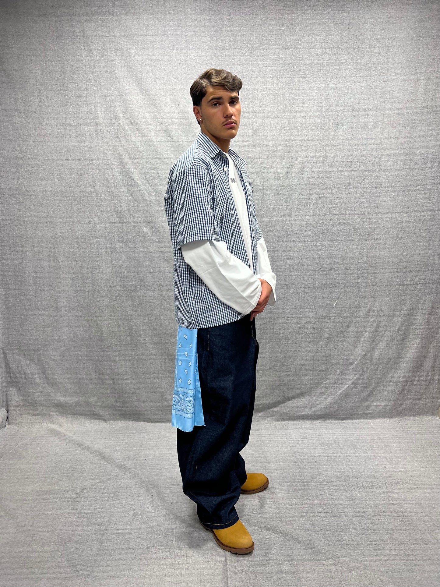 JEANS BALLOON FIT BLU INDACO SCURO RAW DENIM
