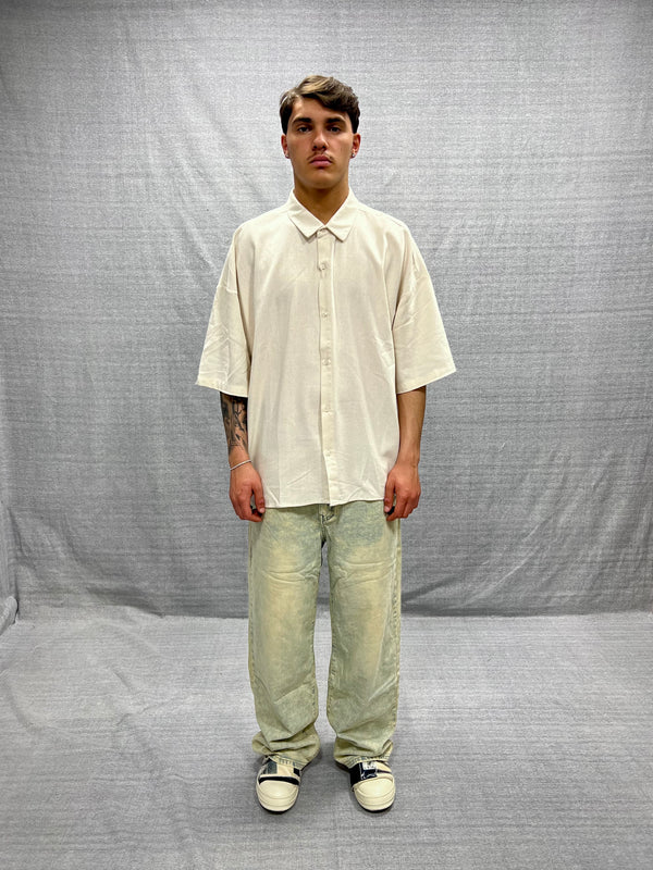 JEANS BAGGY FIT BEIGE CHIARO LAVAGGIO SABBIATO