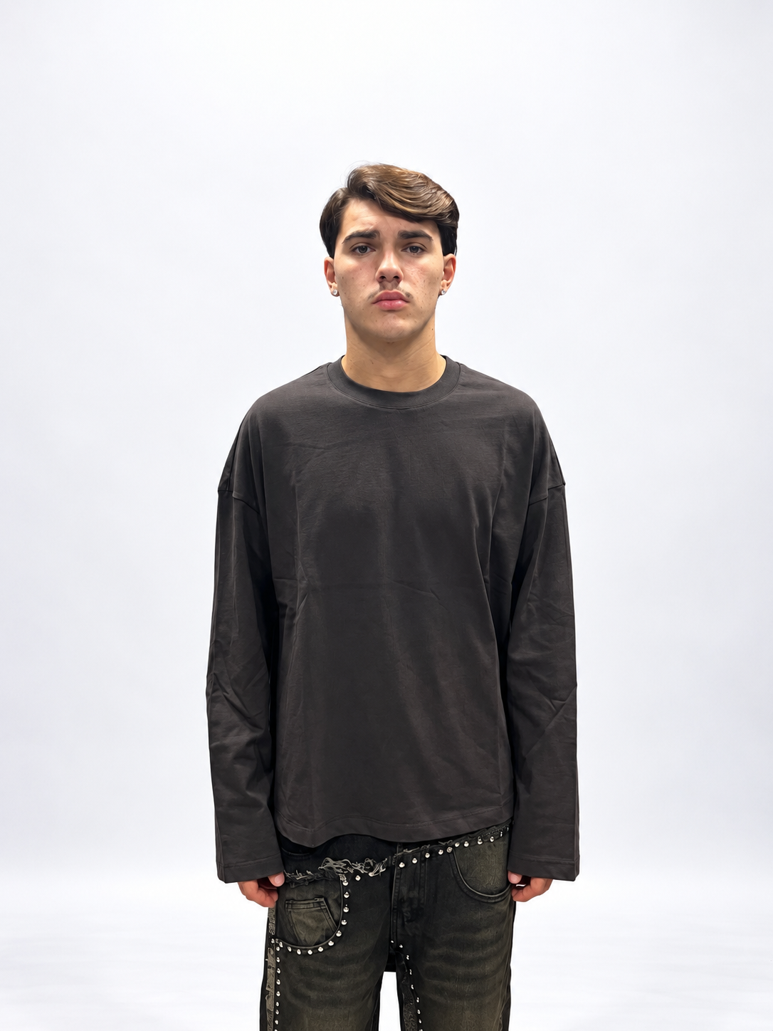 T-SHIRT LONGSLEEVE BOXY FIT TESTA DI MORO