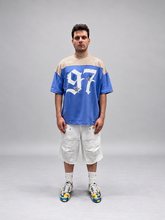 BERMUDA CARPENTER RELAXED FIT BIANCHI EFFETTO SLAVATO