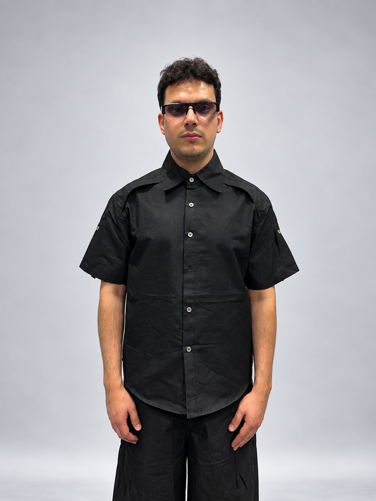 COORDINATO RELAXED FIT NERO IN DENIM LAVAGGIO ZERO