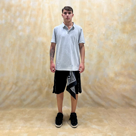 POLO BOXY FIT GRIGIA IN PIQUÉ