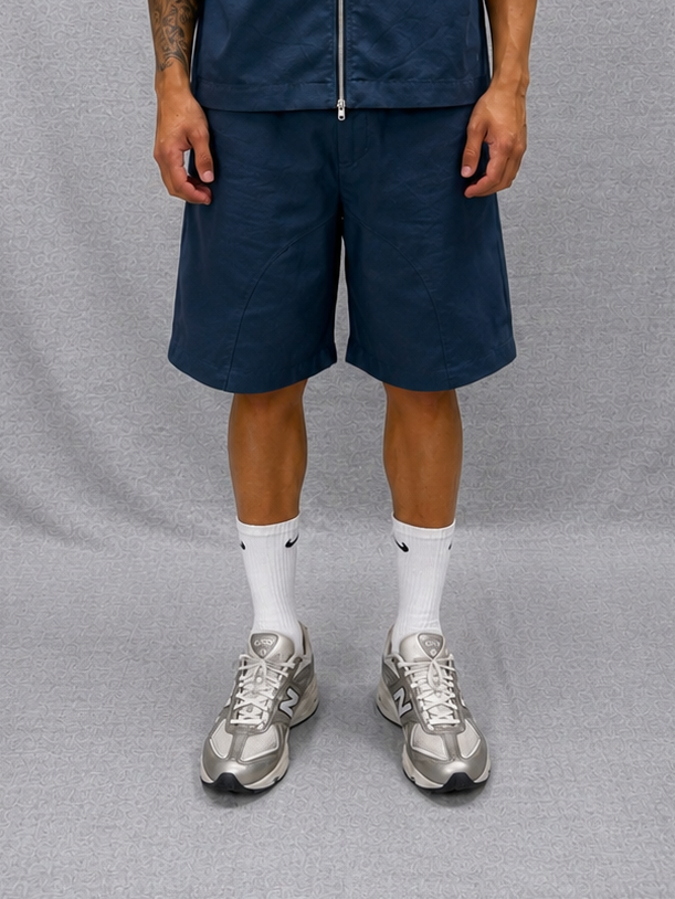 COORDINATO RELAXED FIT BLU IN TESSUTO DI COTONE TWILL