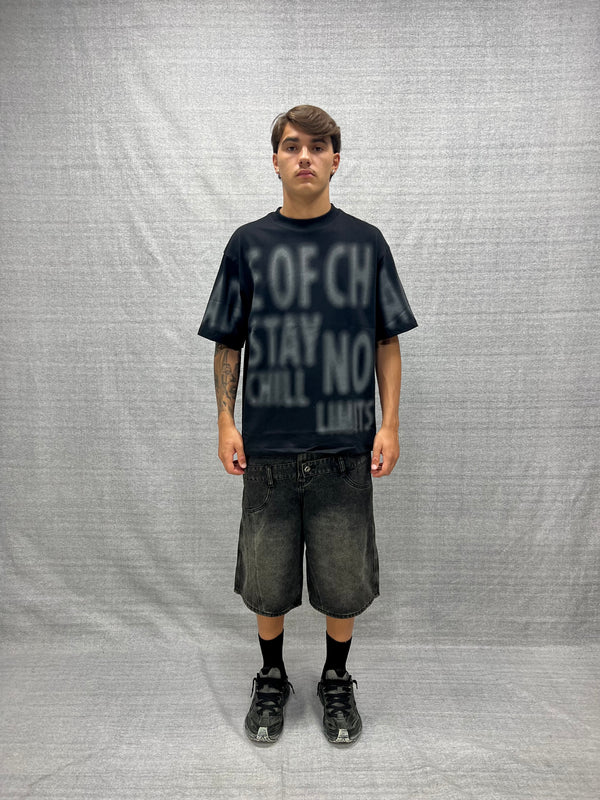 BERMUDA JORTS NERI CON DOPPIO BUSTINO LAVAGGIO STONE