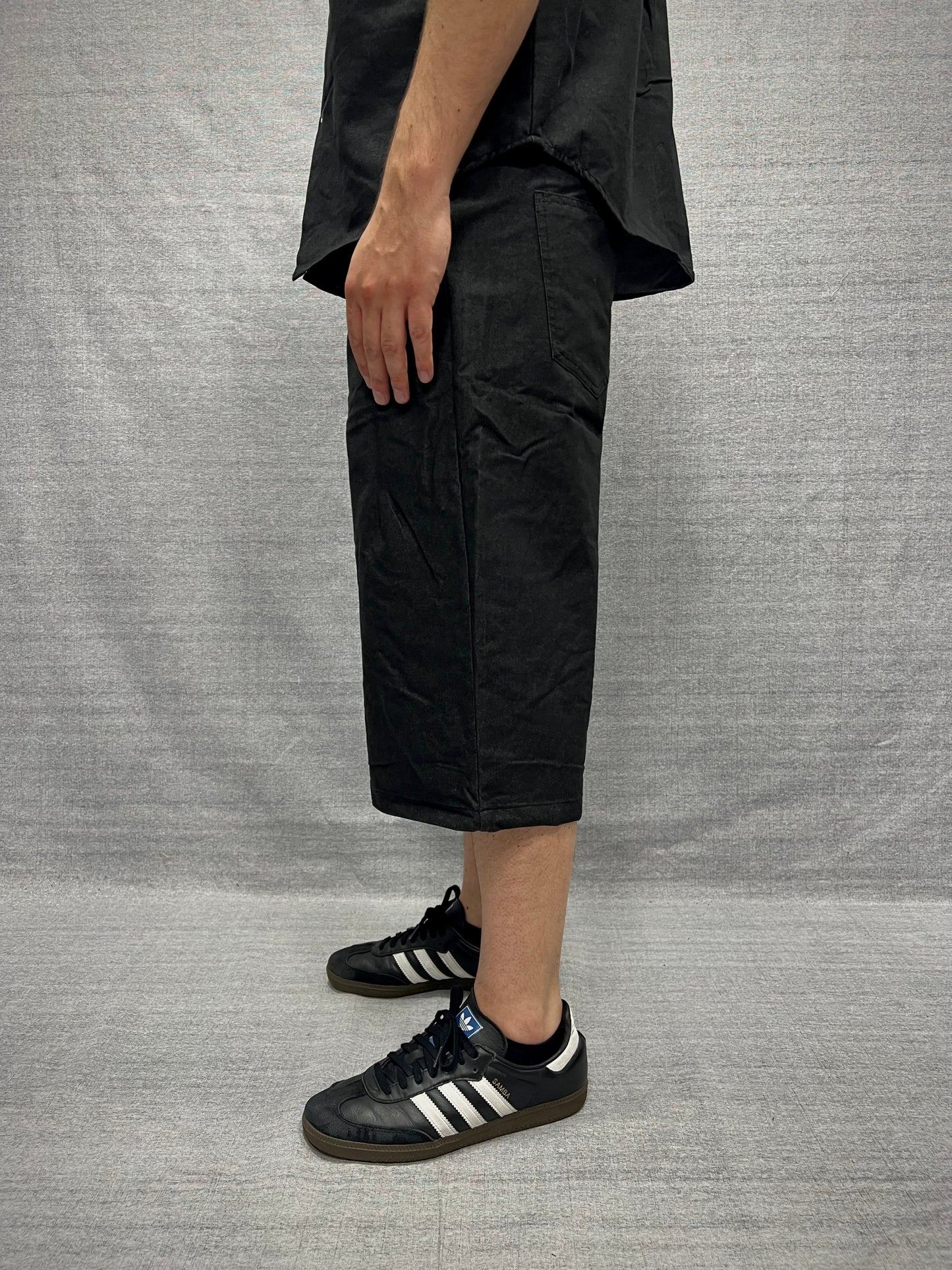 COORDINATO RELAXED FIT NERO IN DENIM LAVAGGIO ZERO