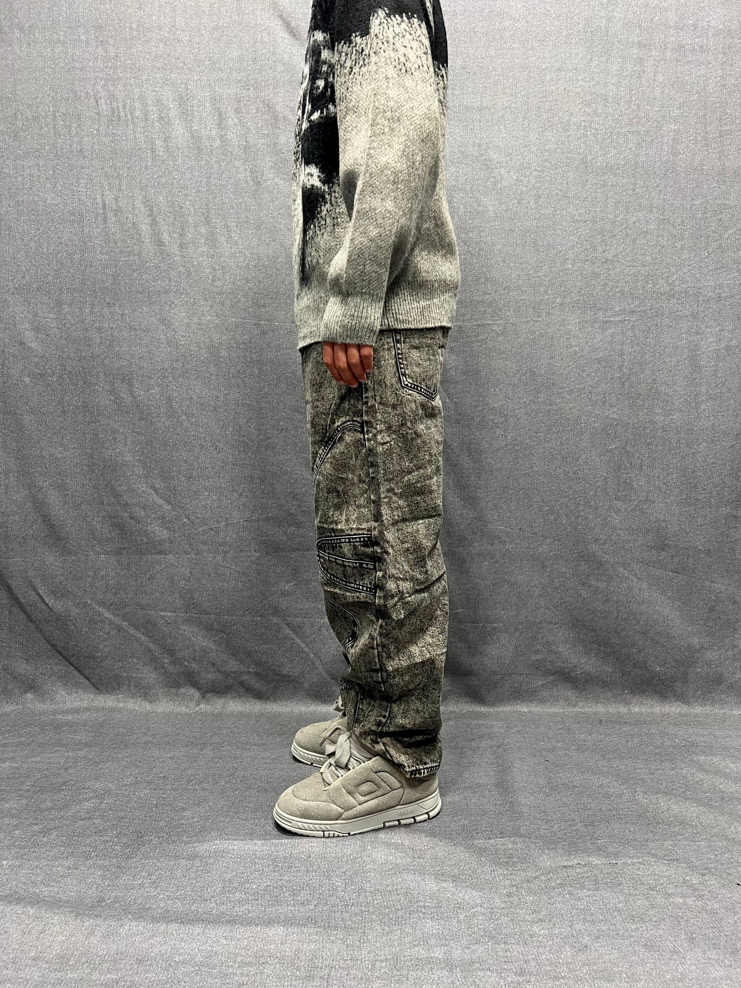 JEANS BALLOON FIT GRIGI LAVAGGIO STONE