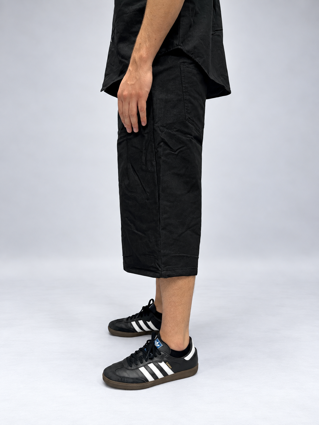 COORDINATO RELAXED FIT NERO IN DENIM LAVAGGIO ZERO