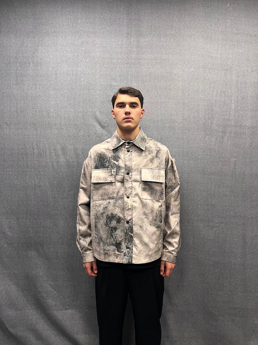 GIUBBINO REGULAR FIT TORTORA CON STAMPA ALL OVER