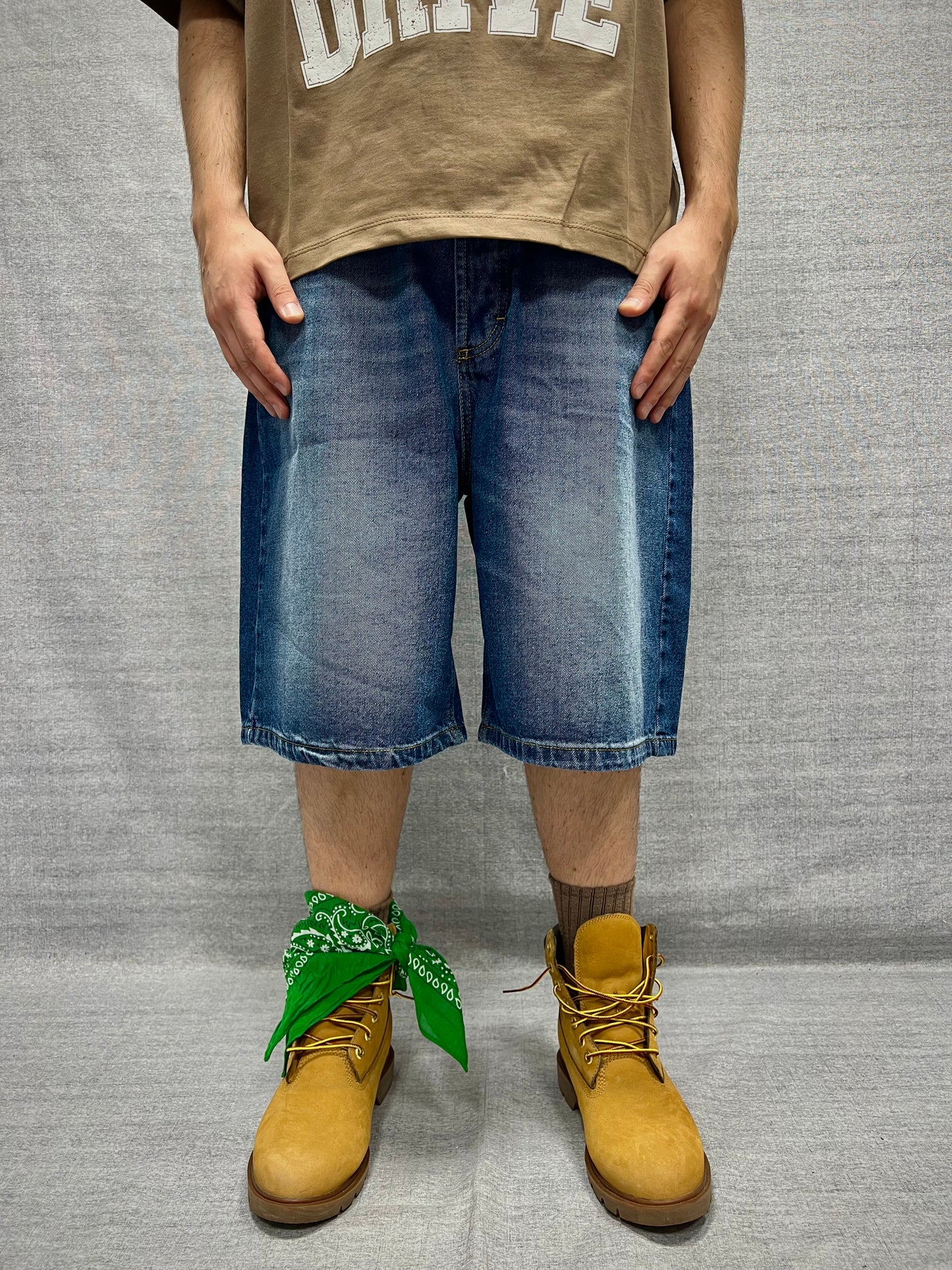 BERMUDA JORTS BLU INDACO SCURO LAVAGGIO STONE
