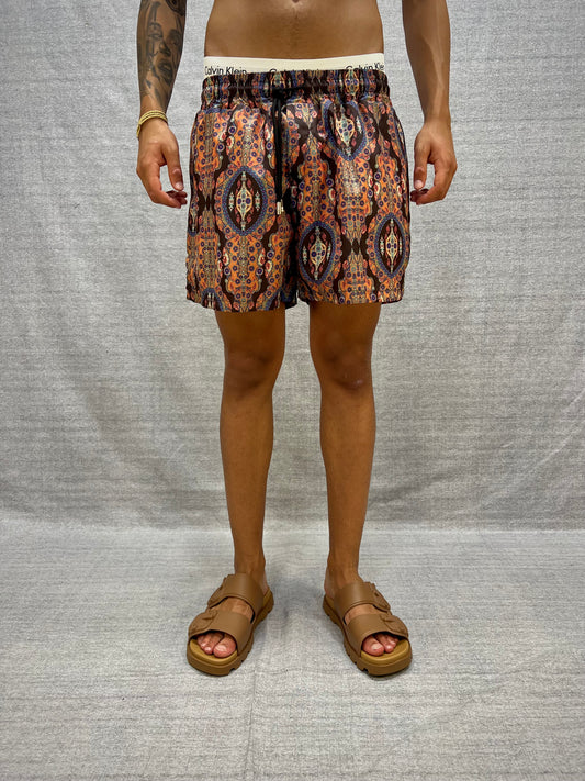 COSTUME DA BAGNO MULTICOLOR CON FANTASIA GEOMETRICA