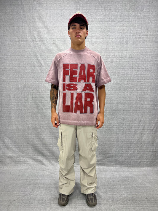 T-SHIRT BOXY FIT ROSA CON STAMPA GRAFICA SLAVATA
